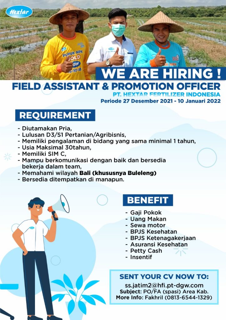 Lowongan Pekerjaan Promotion Officer & Field Assistant Bali