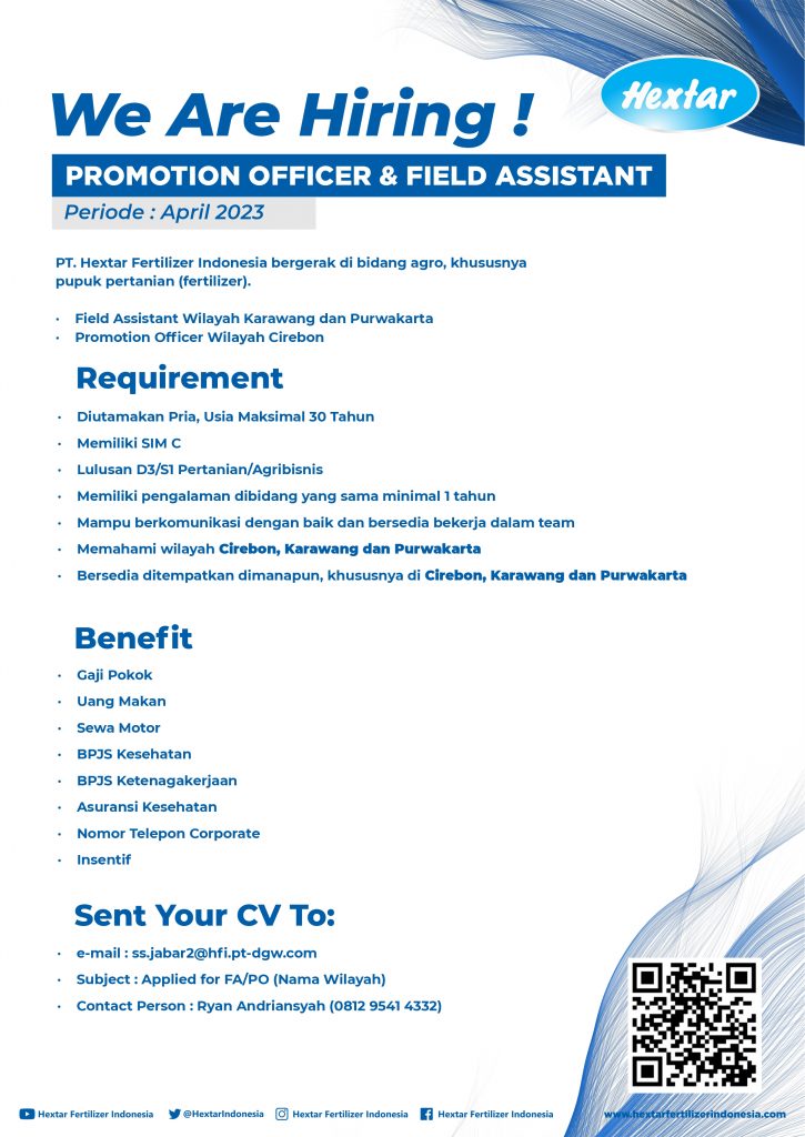 Lowongan-Field-Assistant-Promotion-Officer-Jawa-Barat